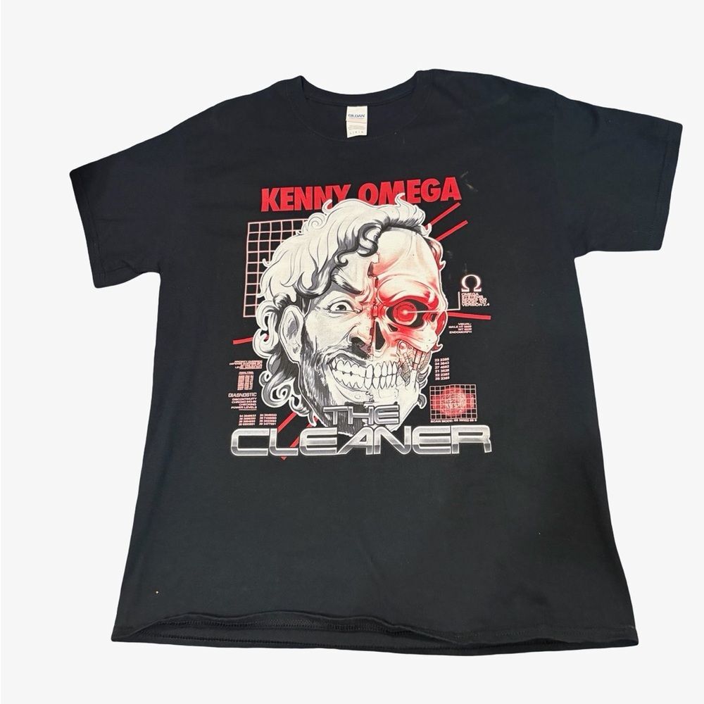 Men’s Large Kenny Omega “The Cleaner” Graphic T-Shirt Black Wrestling Tee